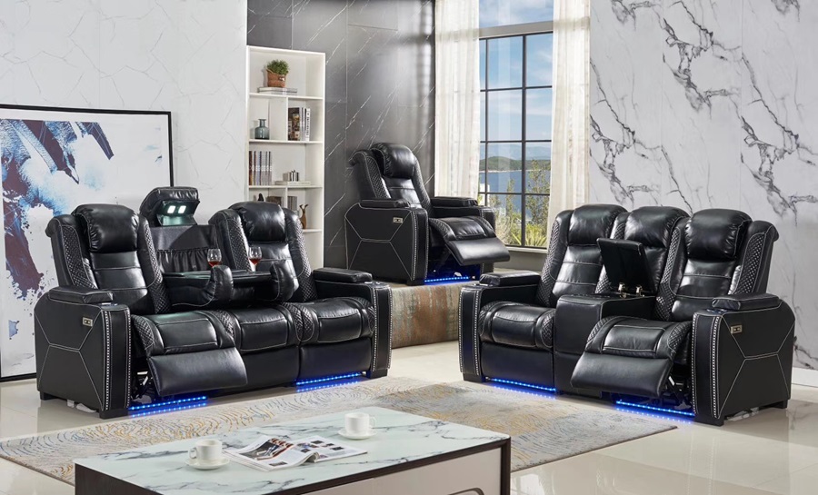 Atlas Leather Home Theatre Lounge Set