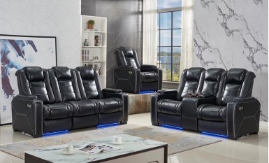 Atlas Leather Home Theatre Lounge Set