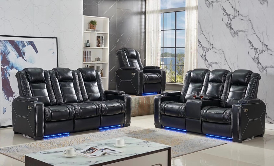 Atlas Leather Home Theatre Lounge Set