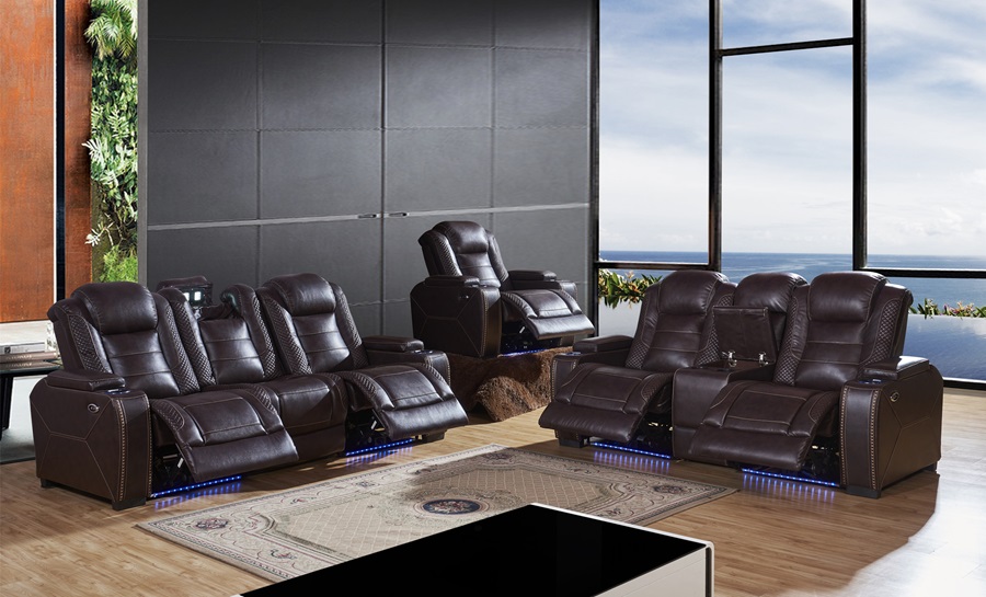 Atlas Leather Home Theatre Lounge Set