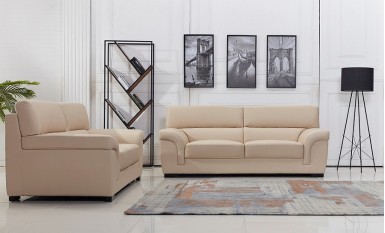 Logan Leather Sofa Lounge Set