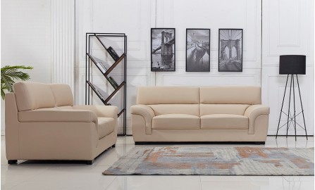 Logan Leather Sofa Lounge Set