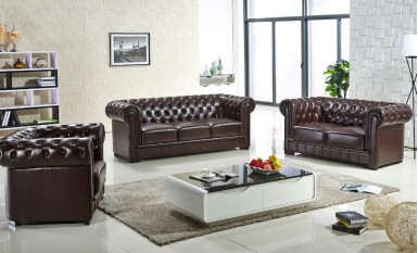 Europa Leather Sofa Lounge Set