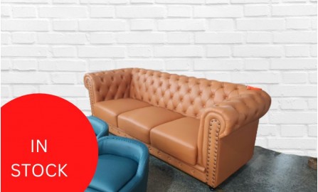 Europa A Leather Chesterfield 3 Seater (Stock)