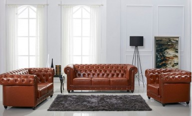 Europa A Leather Sofa Lounge Set