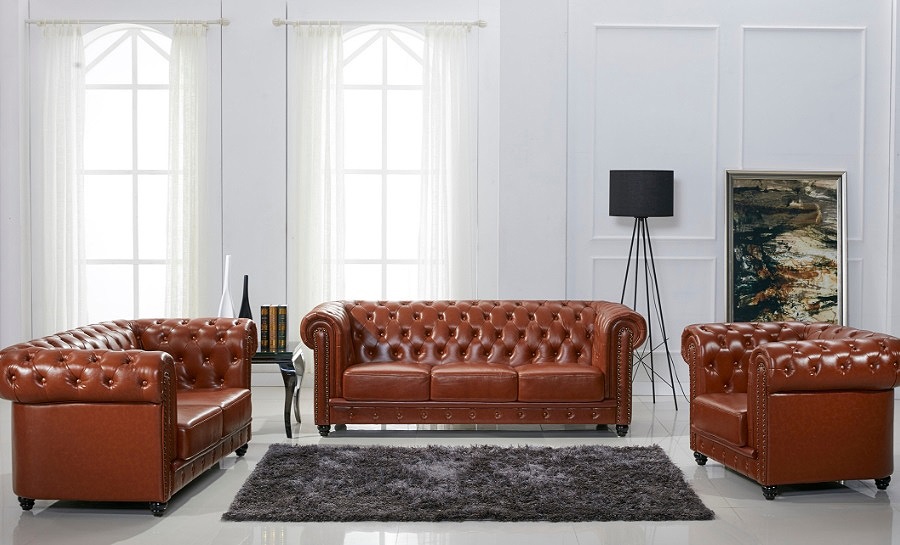 Europa A Leather Sofa Lounge Set