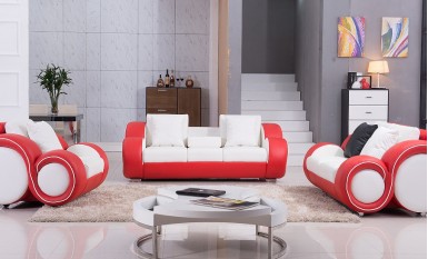 Lisbon Leather Sofa Lounge Set