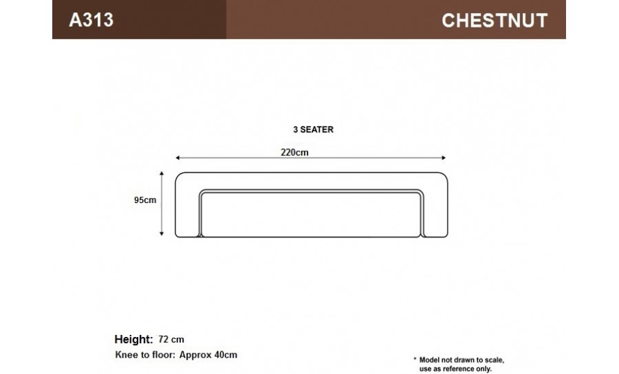 Chestnut Chesterfield 3 Seater Leather Sofa