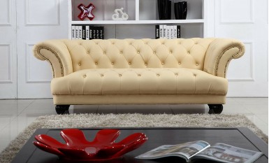 Oak Flower A- Leather Sofa Lounge 