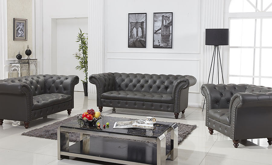 Oak Flower B - Leather Sofa Lounge