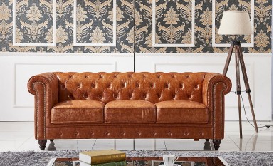 Flake Leather Sofa Lounge Set