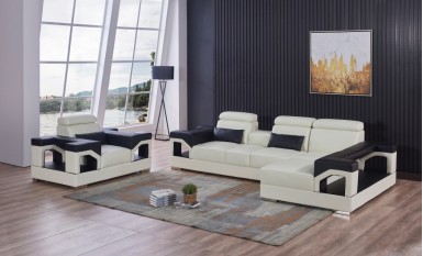 Vaultair-3sC- Leather Sofa Lounge Set