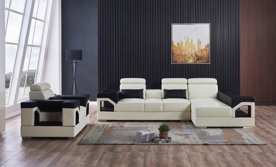 Vaultair-3sC- Leather Sofa Lounge Set