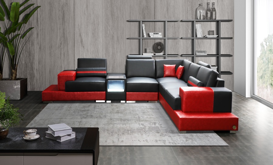 Forrey - L - Leather Sofa Lounge Set