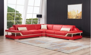 Nexus - L - Leather Sofa Lounge Set