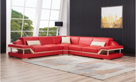 Nexus - L - Leather Sofa Lounge Set