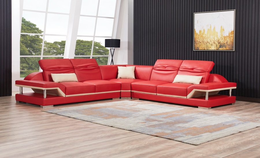 Nexus - L - Leather Sofa Lounge Set