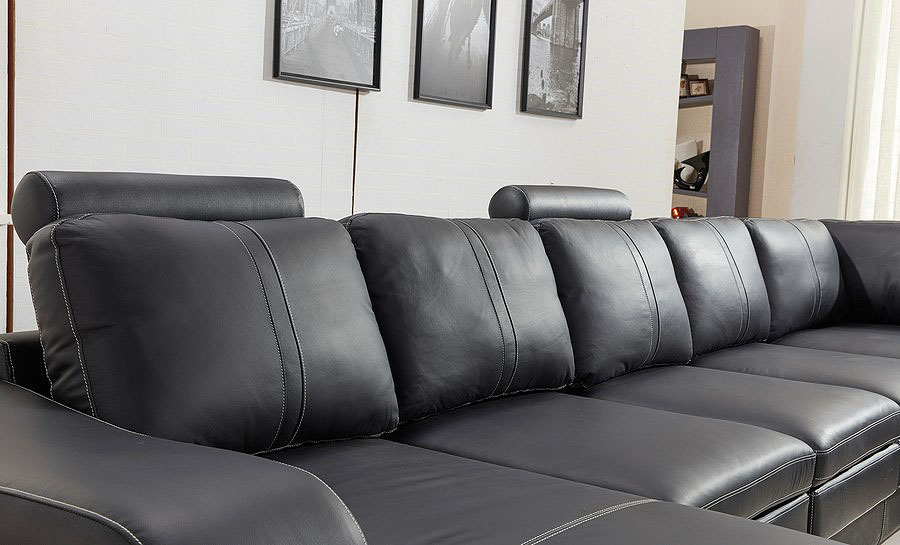 Janice U Leather Sofa Lounge Set, Leather Sofa Stitching
