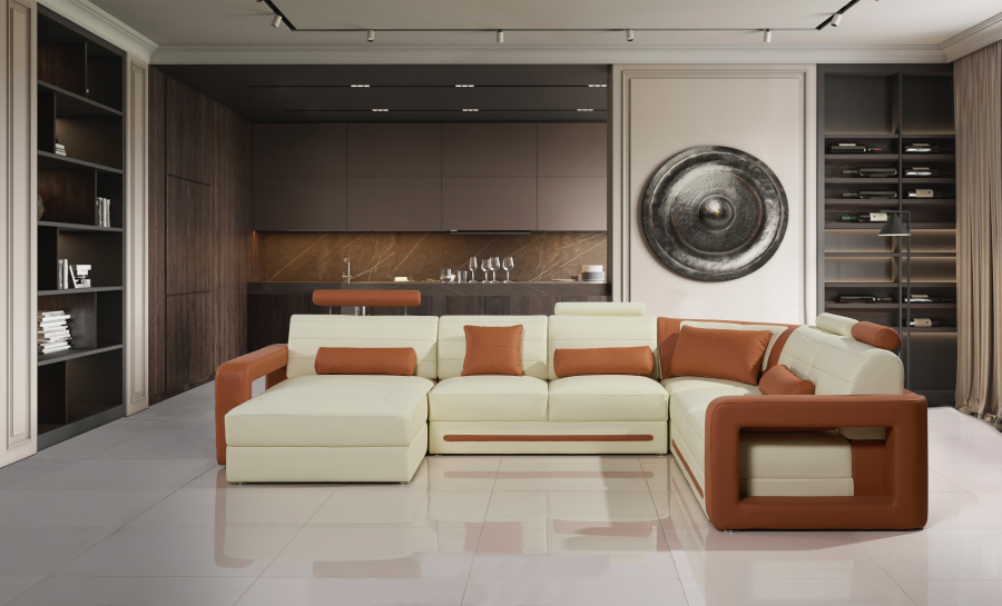 Ikari - U - Leather Sofa Lounge Set