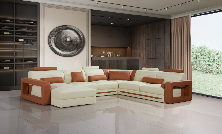 Ikari - U - Leather Sofa Lounge Set