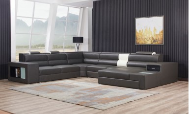 Cara - U - Leather Sofa Lounge Set