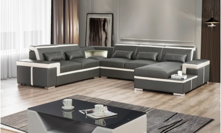 Ruby - U - Leather Sofa Lounge Set