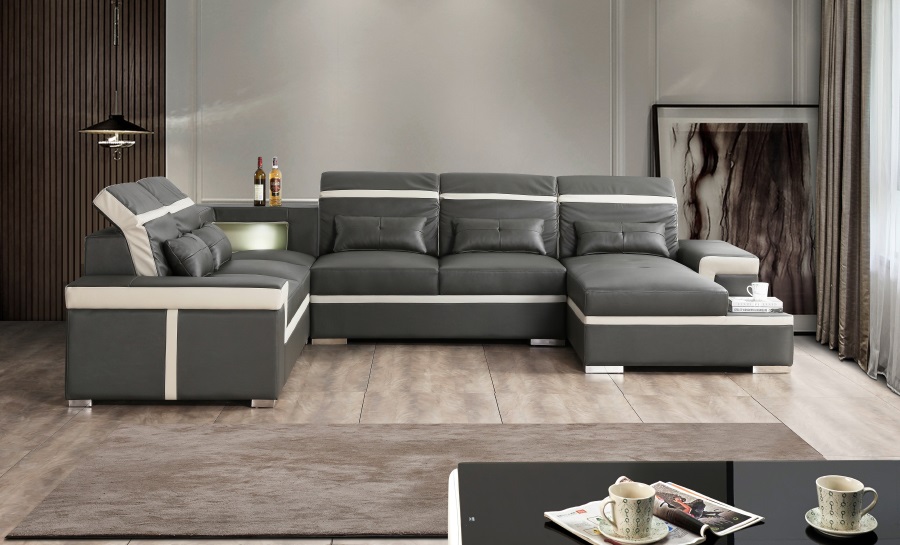 Ruby - U - Leather Sofa Lounge Set