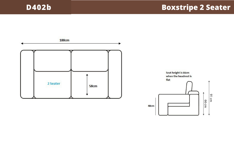 Boxstripe 2 Seater Leather Sofa