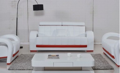 Alphabet 3 Seater Leather Sofa