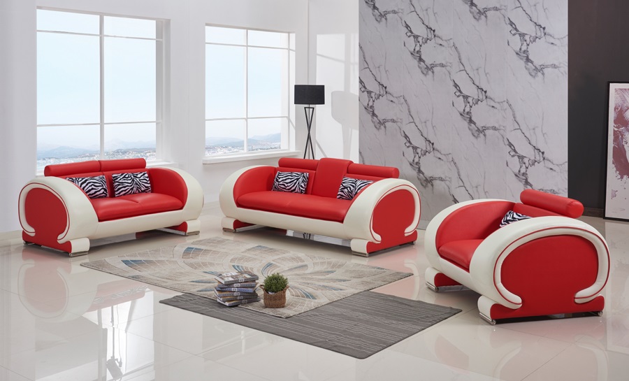 Opal Leather Sofa Lounge Set