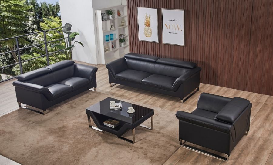 Floaty Leather Sofa Lounge Set