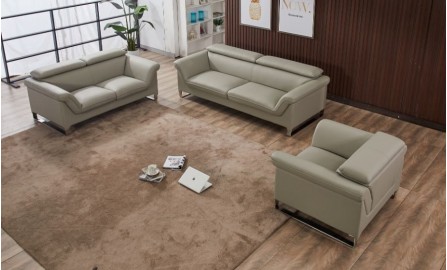 Floaty Leather Sofa Lounge Set