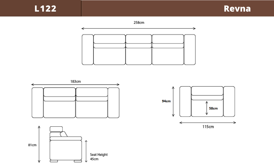 Revna Leather Sofa Set