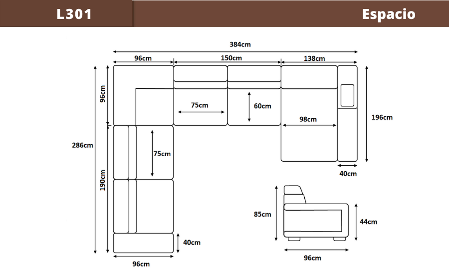 Espacio Modular Leather Lounge