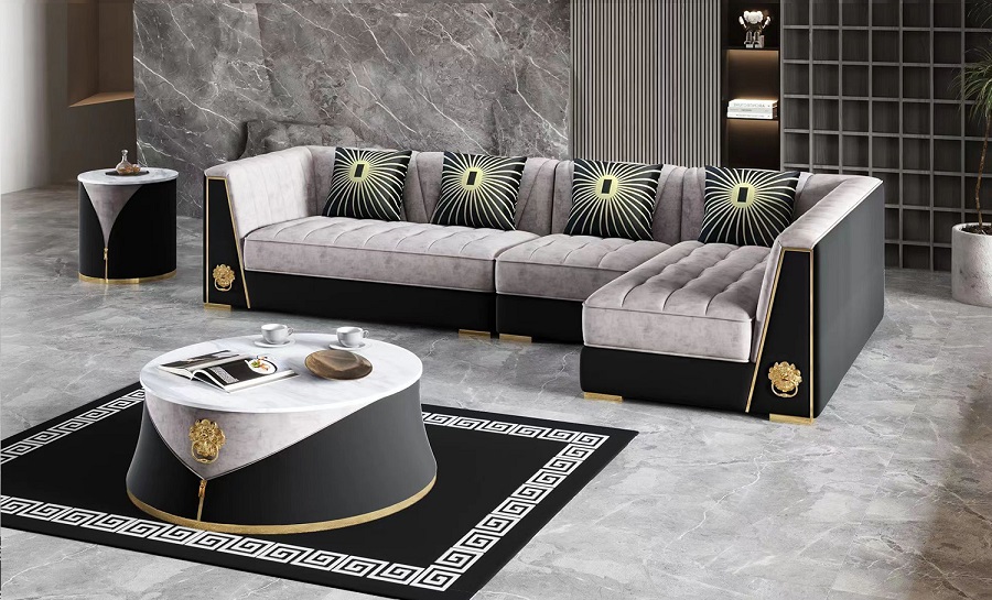 Fortuna Leatheraire Lounge With Chaise
