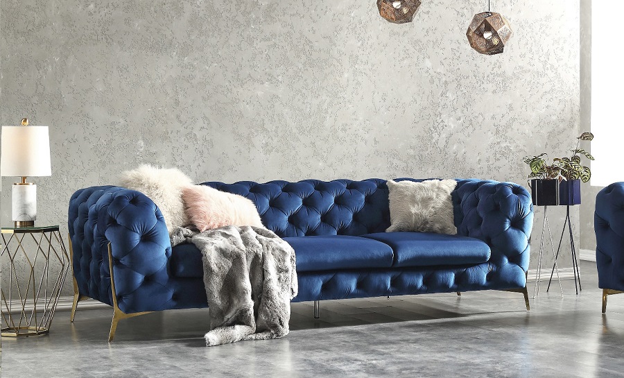 Flora Velvet Sofa Set