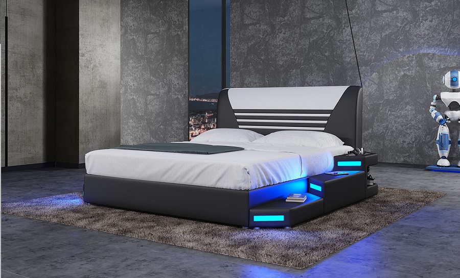 Andromeda LED Leather Bed 