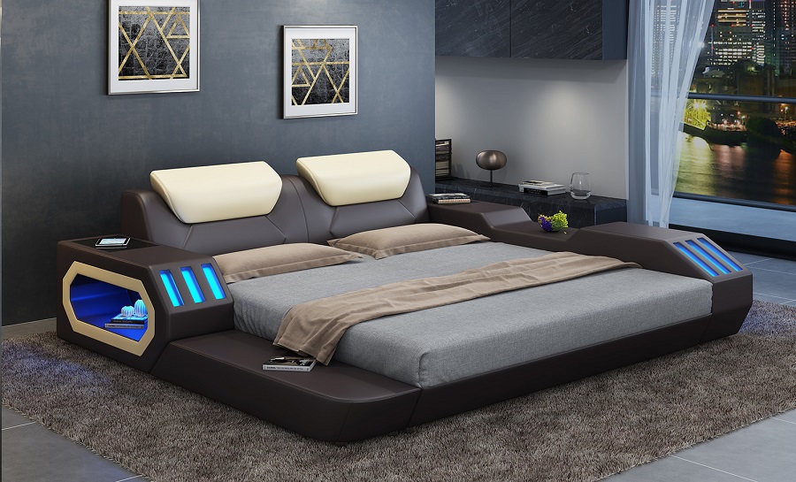 Explorer LED Leather Bed 